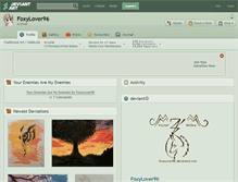 Tablet Screenshot of foxylover96.deviantart.com