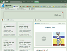 Tablet Screenshot of diapercat.deviantart.com