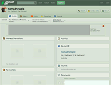 Tablet Screenshot of nomadnessplz.deviantart.com