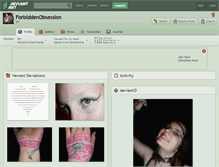 Tablet Screenshot of forbiddenobsession.deviantart.com