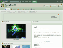 Tablet Screenshot of flaming-emerald.deviantart.com