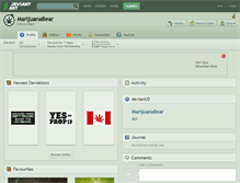 Tablet Screenshot of marijuanabear.deviantart.com