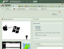 Tablet Screenshot of pigletiger.deviantart.com