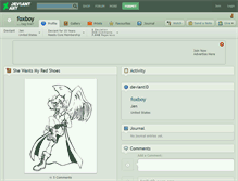 Tablet Screenshot of foxboy.deviantart.com