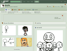 Tablet Screenshot of dave0o.deviantart.com