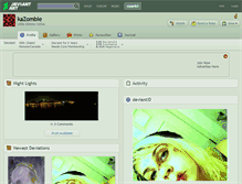 Tablet Screenshot of kazombie.deviantart.com