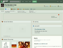 Tablet Screenshot of fire-benders-club.deviantart.com