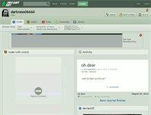 Tablet Screenshot of darkness06660.deviantart.com