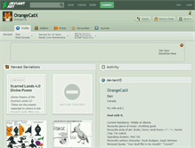 Tablet Screenshot of orangecatx.deviantart.com