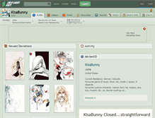 Tablet Screenshot of kisabunny.deviantart.com