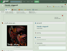 Tablet Screenshot of friendly--dragon49.deviantart.com