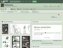 Tablet Screenshot of bishihuntress.deviantart.com