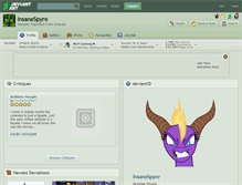 Tablet Screenshot of insanespyro.deviantart.com