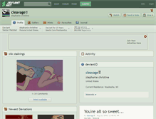 Tablet Screenshot of cleavage.deviantart.com