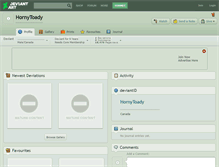 Tablet Screenshot of hornytoady.deviantart.com