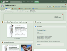 Tablet Screenshot of darkangelnight.deviantart.com