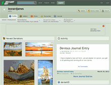 Tablet Screenshot of leonardjames.deviantart.com