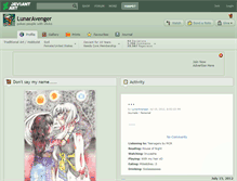 Tablet Screenshot of lunaravenger.deviantart.com