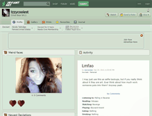 Tablet Screenshot of izzycoolest.deviantart.com