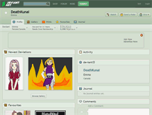 Tablet Screenshot of deathkunai.deviantart.com