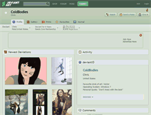 Tablet Screenshot of coldbodies.deviantart.com
