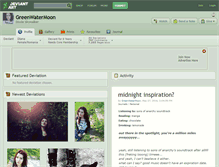 Tablet Screenshot of greenwatermoon.deviantart.com