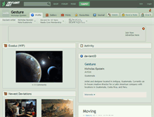 Tablet Screenshot of gesture.deviantart.com
