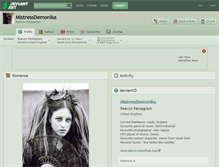 Tablet Screenshot of mistressdemonika.deviantart.com