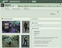 Tablet Screenshot of kidatomic.deviantart.com