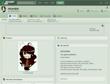 Tablet Screenshot of nicorobin.deviantart.com