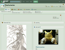 Tablet Screenshot of pikachumaniac.deviantart.com