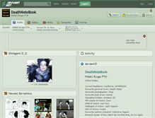 Tablet Screenshot of deathnotebook.deviantart.com