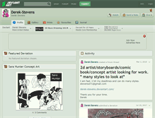 Tablet Screenshot of derek-stevens.deviantart.com