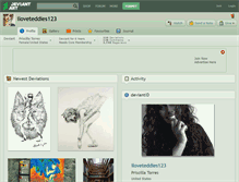 Tablet Screenshot of iloveteddies123.deviantart.com