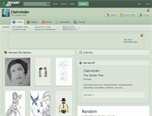 Tablet Screenshot of clairwinder.deviantart.com