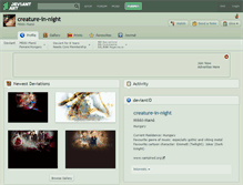 Tablet Screenshot of creature-in-night.deviantart.com