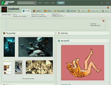 Tablet Screenshot of lunabeast.deviantart.com