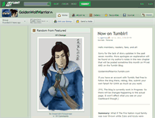 Tablet Screenshot of goldenwolfwarrior.deviantart.com