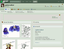 Tablet Screenshot of cyphercodicer.deviantart.com