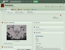 Tablet Screenshot of deadcalypso.deviantart.com