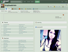 Tablet Screenshot of dropdeadkristin.deviantart.com