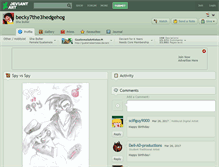 Tablet Screenshot of becky7the3hedgehog.deviantart.com