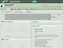 Tablet Screenshot of hammertodd.deviantart.com