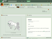 Tablet Screenshot of horse-gurl.deviantart.com