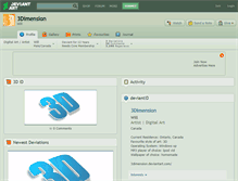 Tablet Screenshot of 3dimension.deviantart.com