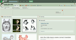 Desktop Screenshot of husky-fan-club.deviantart.com