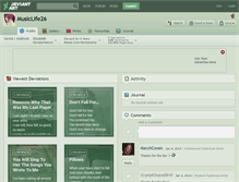 Tablet Screenshot of musiclife26.deviantart.com
