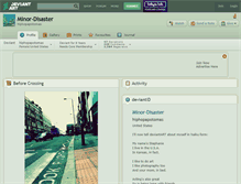 Tablet Screenshot of minor-disaster.deviantart.com