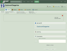 Tablet Screenshot of clockworktangerine.deviantart.com