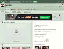 Tablet Screenshot of cassiel616.deviantart.com